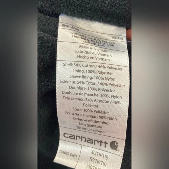 Carhartt Rain Defender Fleece Lined Graphic Sweatshirt Size XL NWOT MSRP $79.99 - Picture 5 of 6